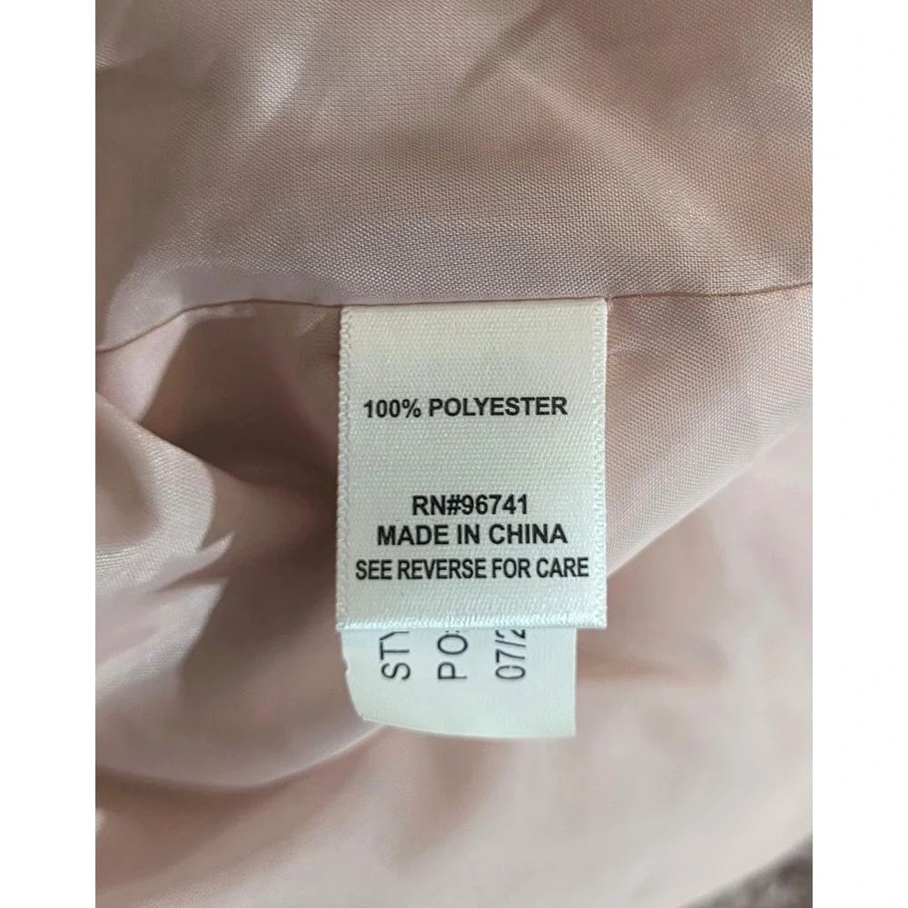 Self‎ Esteem Faux Fur Jacket Girls Medium Pink Checkered HeartButtons